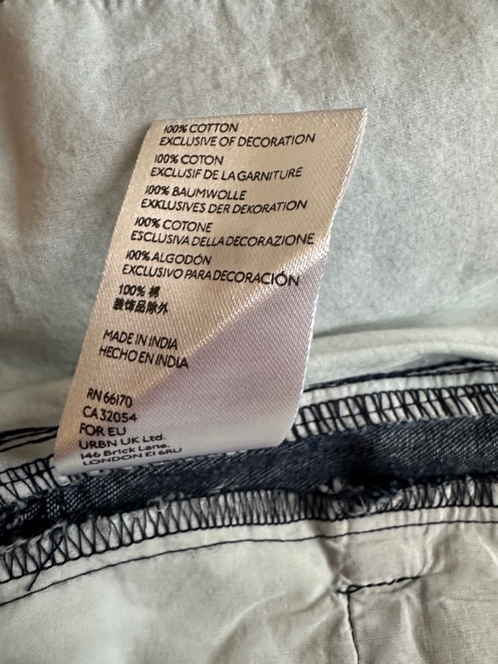 Pilcro Navy Embroidered Denim Mini Skirt -Preloved - Picture 15 of 15